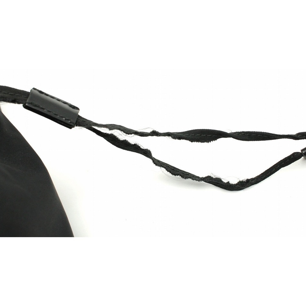 Prada Drawstring Handbag Bag Mini Black Leather N… - image 6